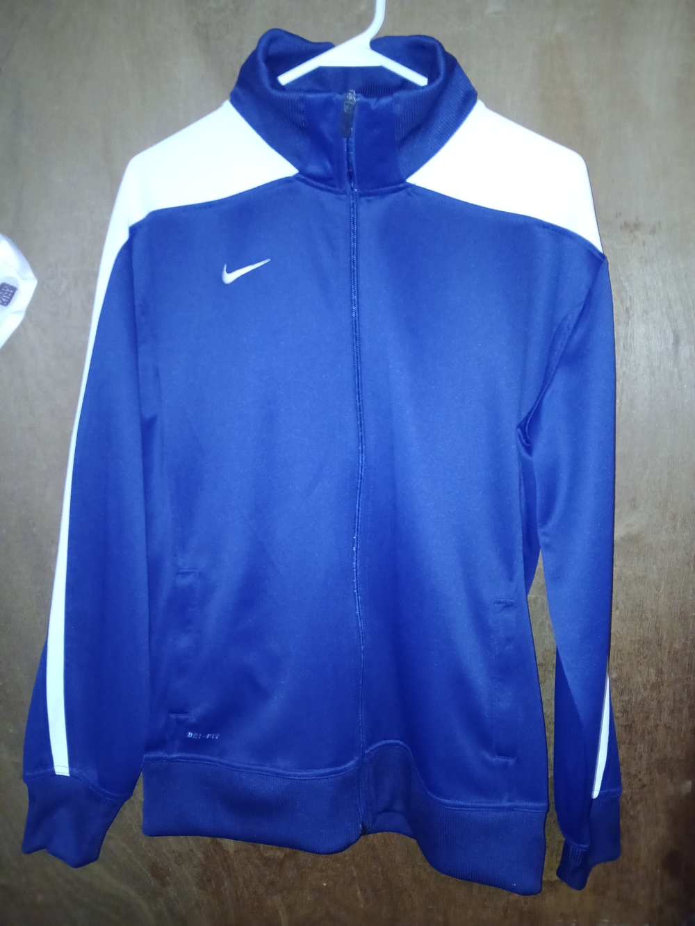 Nike Women’s XL Blue and White Full-Zip Track Jacket